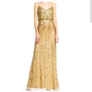 ADRIANNA PAPELL Goode sequin chevron dress